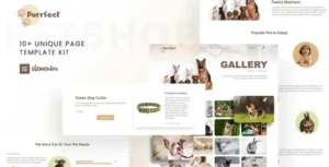 Purrfect - Pet Shop Elementor Template Kit