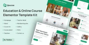 Qourse Education & Online Course Elementor Template Kit