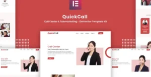 Quick Call - Call Center Elementor Template Kit