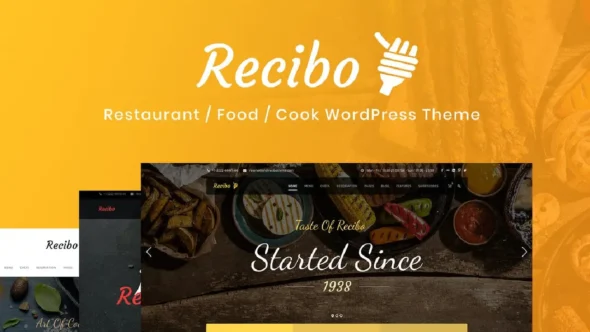 Recibo – Restaurant  Food  Cook WordPress Theme