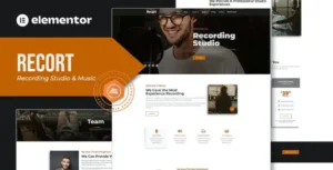 Recort - Recording Studio Elementor Template Kit