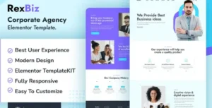 Rexbiz – Corporate Agency Elementor Template Kit