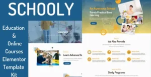 Schooly - Education & Online Courses Elementor Template Kit