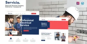 Servicio - Electrician & Electrical Services Template Kit