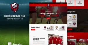 Socca – Football Team & Sports Club Elementor Template Kit