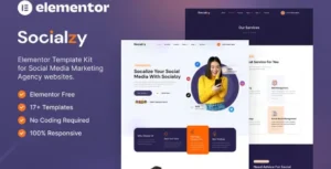 Socialzy – Social Media Marketing Agency Elementor Template Kit