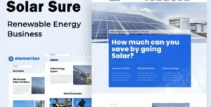 Solar Sure - Renewable Energy Business - Elementor Template Kit