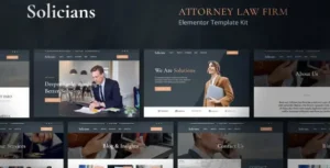 Solicians - Attorney Law Firm Elementor Template Kit