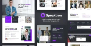 Speaktron – Public Speaker & Life Coach Elementor Template Kit