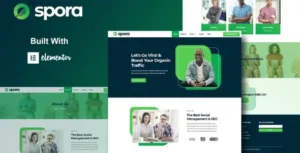 Spora - Digital Agency & Creative Elementor Template Kits