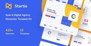 Startio - Saas & Digital Agency Elementor Template Kit