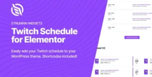 Struninn - Twitch Schedule Elementor Widget