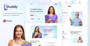 Studdy - E-Learning & Online Courses Elementor Template Kit