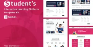 Student's Online e-Course Elementor Template Kit