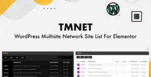 TMNET WordPress Multisite Site List For Elementor