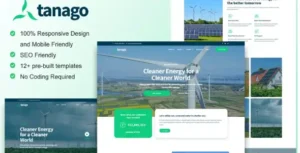 Tanago - Green Renewable Energy Elementor Template Kit