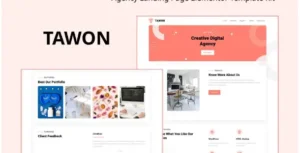 Tawon - Agency Landing Page Elementor Template Kit