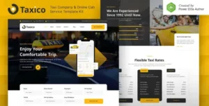 Taxico – Taxi Company & Online Cab Service Elementor Template Kit