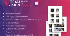 Teamvision for Elementor WordPress Plugin