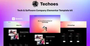 Techoes - Tech & Software Company Elementor Template kit