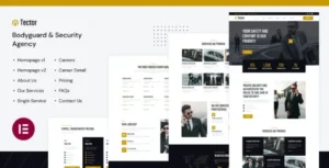 Tector Bodyguard & Security Agency Elementor Template Kit