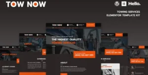 Tow Now - Towing Services Elementor Template Kit