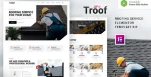 Troof – Roofing Service Elementor Template Kit