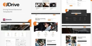 Udrive - Driving School Elementor Template Kit