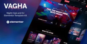 Vagha – Night Club & DJ Elementor Template Kit