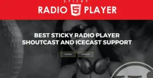 Sticky Full Width Radio Player WordPress Plugin