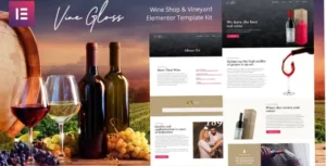 Vine Gloss - Wine Shop & Vineyard Elementor Template Kit