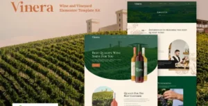 Vinera – Wine & Vineyard Elementor Template Kit