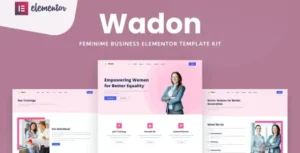 Wadon - Feminine Business Consultant Elementor Template Kit