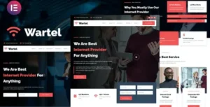 Wartel - Home Wifi & Internet Provider Services Elementor Template Kit