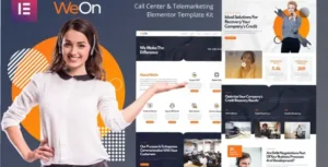 WeOn - Call Center & Telemarketing Elementor Template Kit