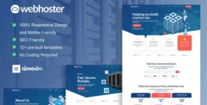 WebHoster - Web Hosting Service Elementor Template Kit