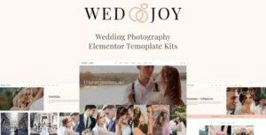 Wedjoy - Wedding Photography Elementor Template Kit