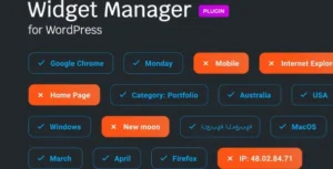 Widget manager for WordPress