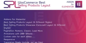 WooCommerce Best Selling Products for Elementor