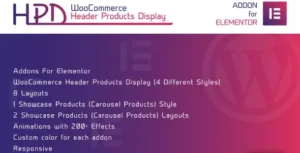 WooCommerce Header Products Display for Elementor