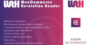 WooCommerce Revolution Header for Elementor