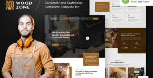 Woodzone – Carpenter & Craftsman Elementor Template Kit