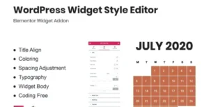 WordPress Widget Style Editor Elementor Addon