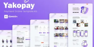 Yakopay - Online Payment App Elementor Template Kit