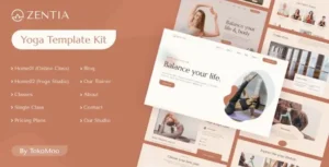 Zentia Yoga Teacher & Studio Elementor Template Kit