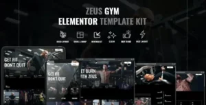 Zeus - Gym & Fitness Elementor Template Kit