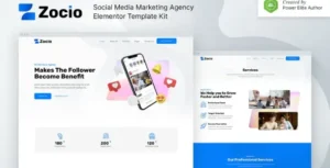 Zocio – Social Media Marketing Agency Elementor Template Kit