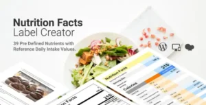 Nutrition Facts Label Creator for WPBakery