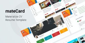 mateCard - Materialize CV/Resume Template